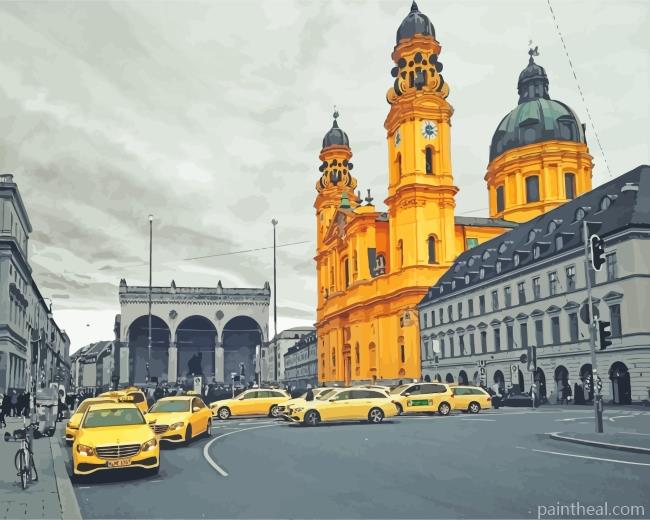 Odeonsplatz Munich City Painting By Numbers Kits