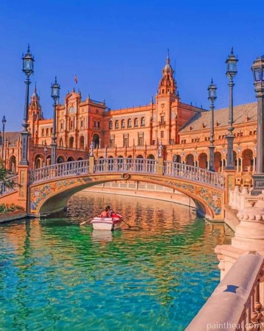Plaza De Espana Spain Painting By Numbers Kits