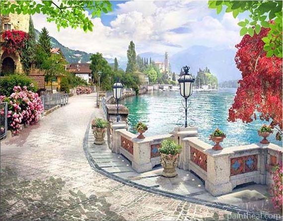 City Seascape View Painting By Numbers Kits
