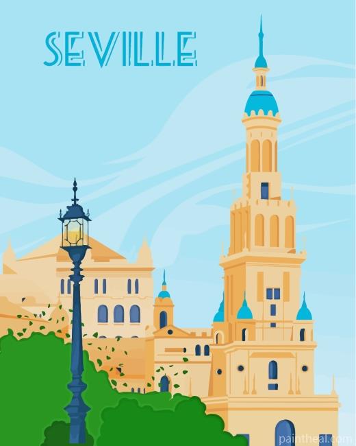 Seville Spain Poster Painting By Numbers Kits