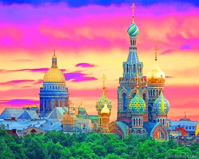 St Petersburg Church Painting By Numbers Kits