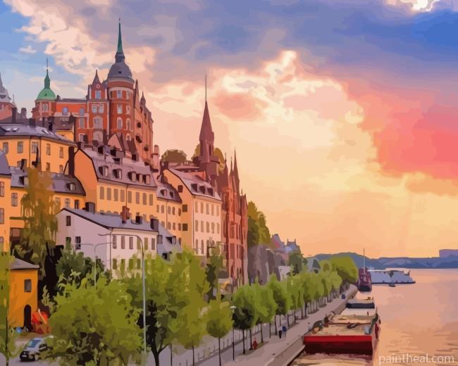 Sodermalm Sweden Painting By Numbers Kits