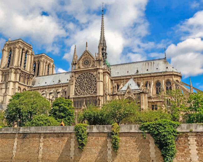 Cathedral Notre Dame De Paris Painting By Numbers Kits
