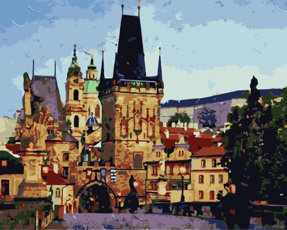 Arch bridge in Prague Painting By Numbers Kits