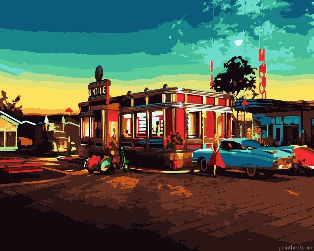 Texas Supermarket Station Painting By Numbers Kits