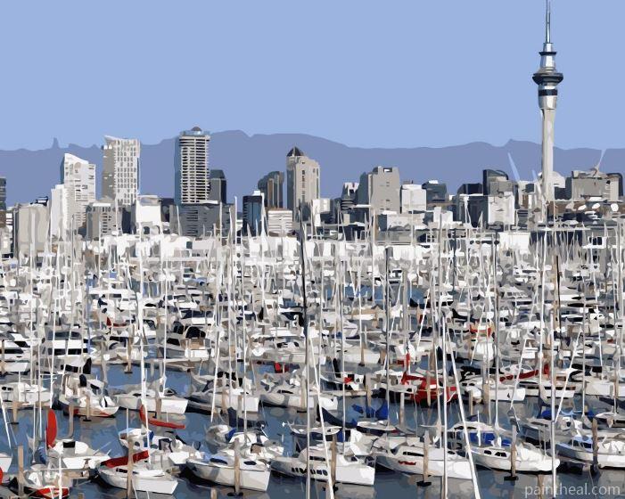 Auckland Marina Painting By Numbers Kits