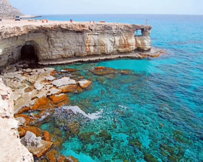 2024 Cyprus Sea Cave Paint By Number
