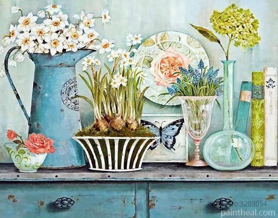 Flowers Above the Closet Flowers Painting By Numbers Kits