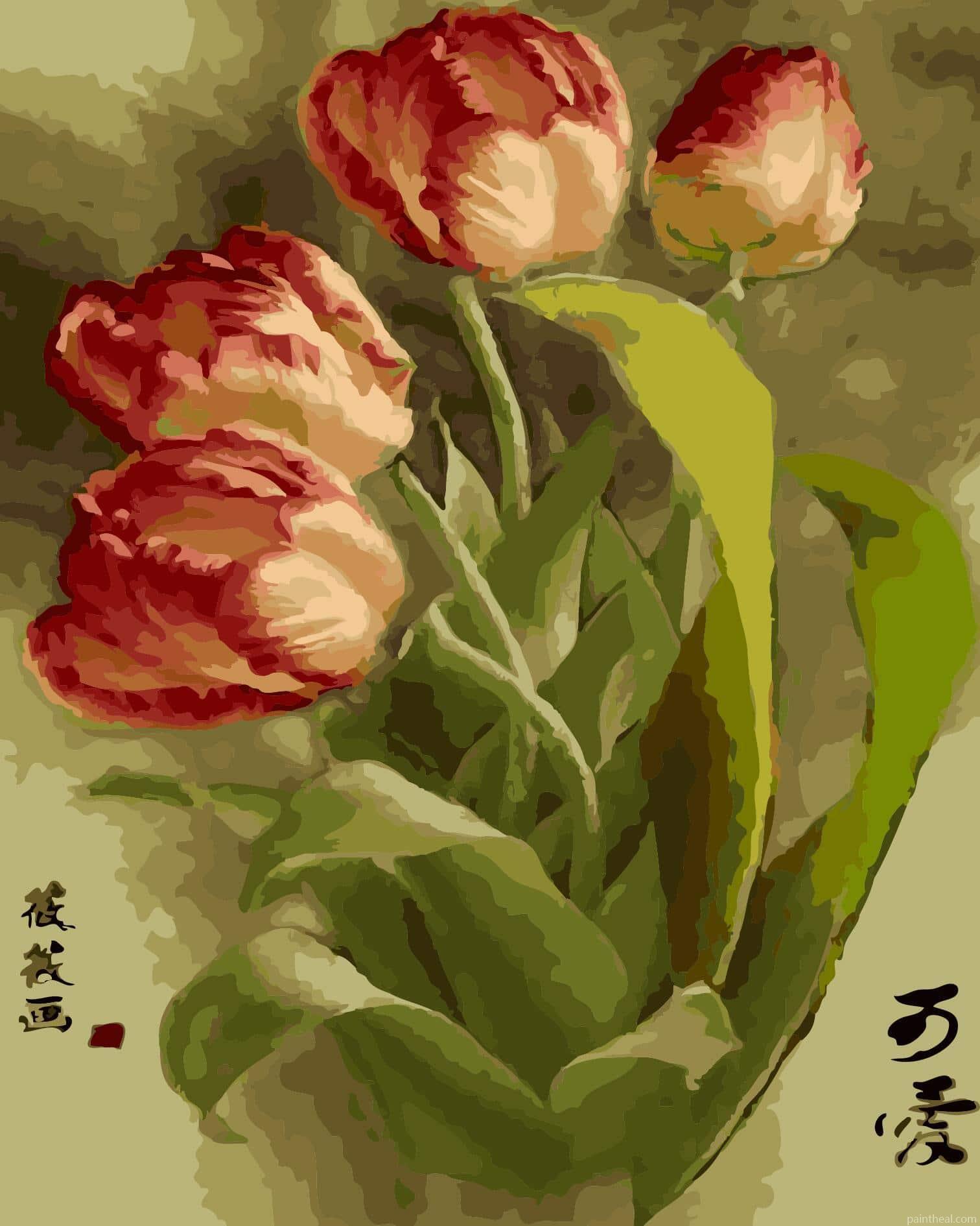 Tulip Flowers Spring Flowers Painting By Numbers Kits