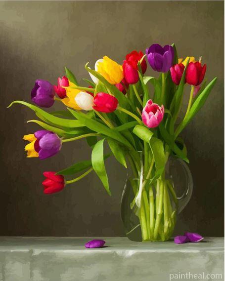 Tulip Flowers Flowers Painting By Numbers Kits