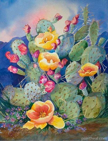 Succulents Cactus Plant Flowers Painting By Numbers Kits