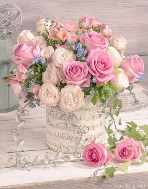 Wedding Bouquet Flowers Painting By Numbers Kits