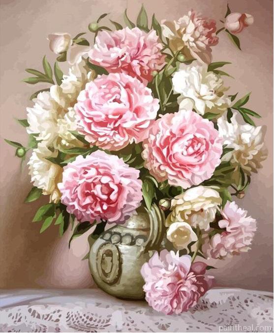 Beautiful Flowers Flowers Painting By Numbers Kits