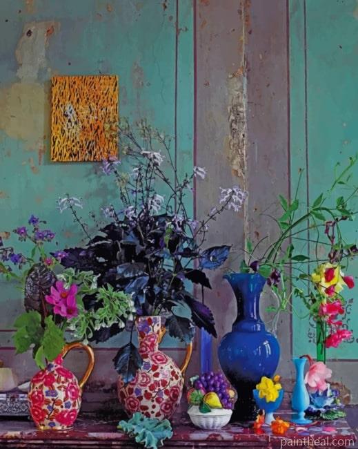 Vintage Vases Of Flowers NEW Painting By Numbers Kits