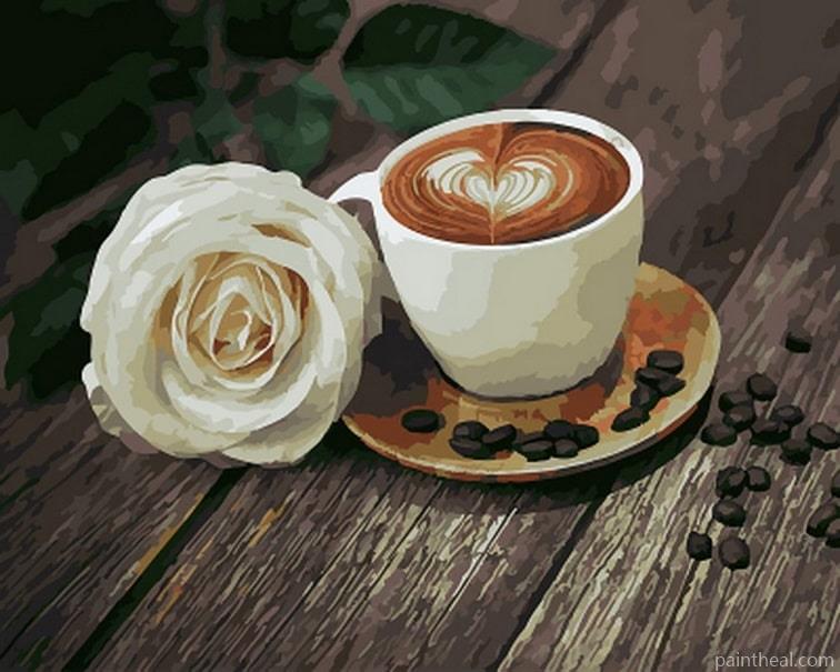 Cafe And Verona Flowers Flowers Painting By Numbers Kits