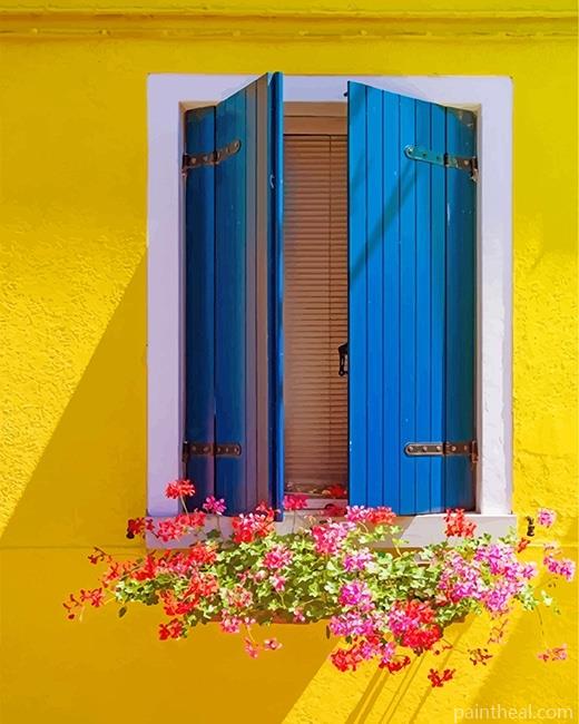 Lobelia Window Flowers NEW Painting By Numbers Kits