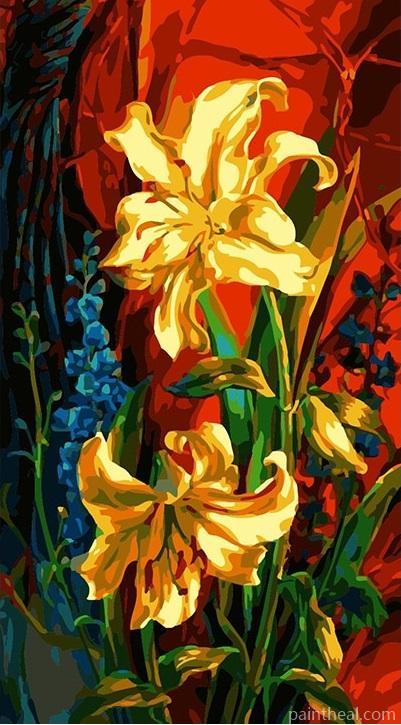 Abstract Flowers DIY Painting By Numbers Kits