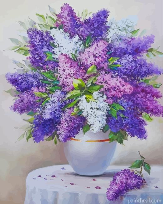 Lilac Vase Painting By Numbers Kits