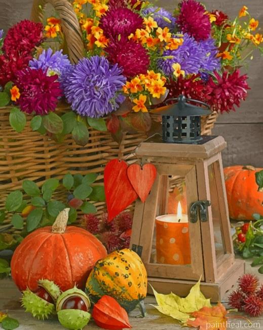 Flowers And Pumpkin NEW Painting By Numbers Kits