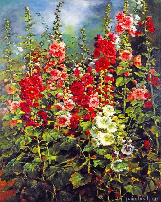 Blossom Flowers Garden Painting By Numbers Kits