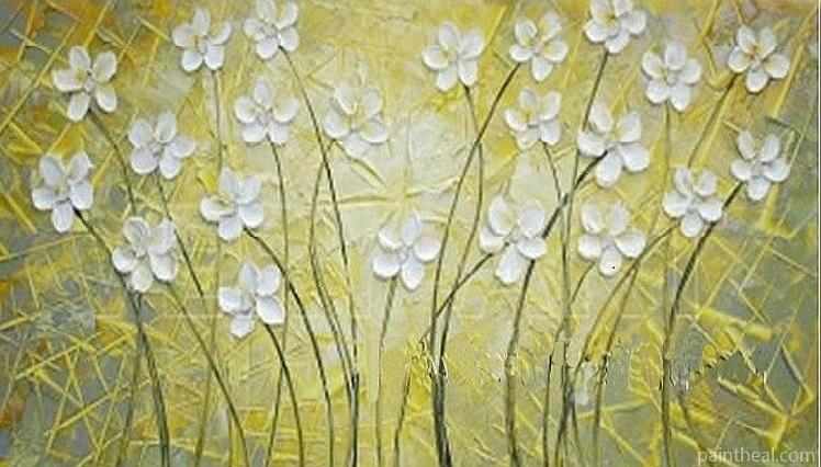 Modern Picture Green Flower Palette Home Decor Flowers Painting By Numbers Kits