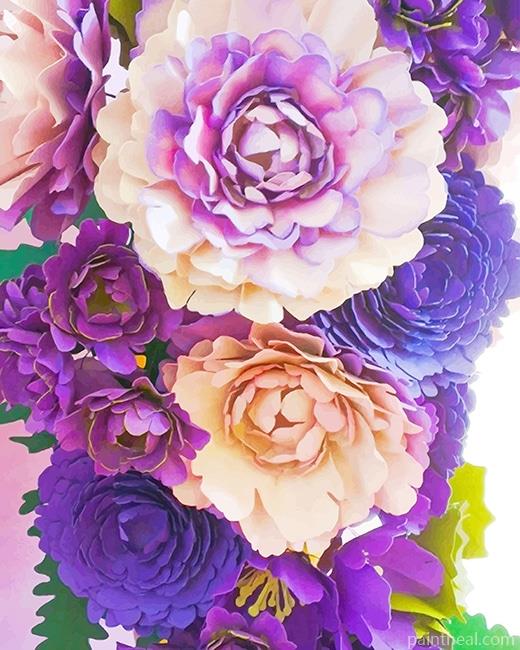 Purple Artificial Flower NEW Painting By Numbers Kits