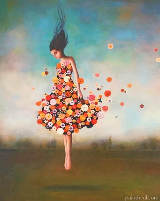 Blossom Girl Painting By Numbers Kits