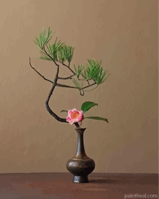 Aesthetic Japanese Ikebana Painting By Numbers Kits