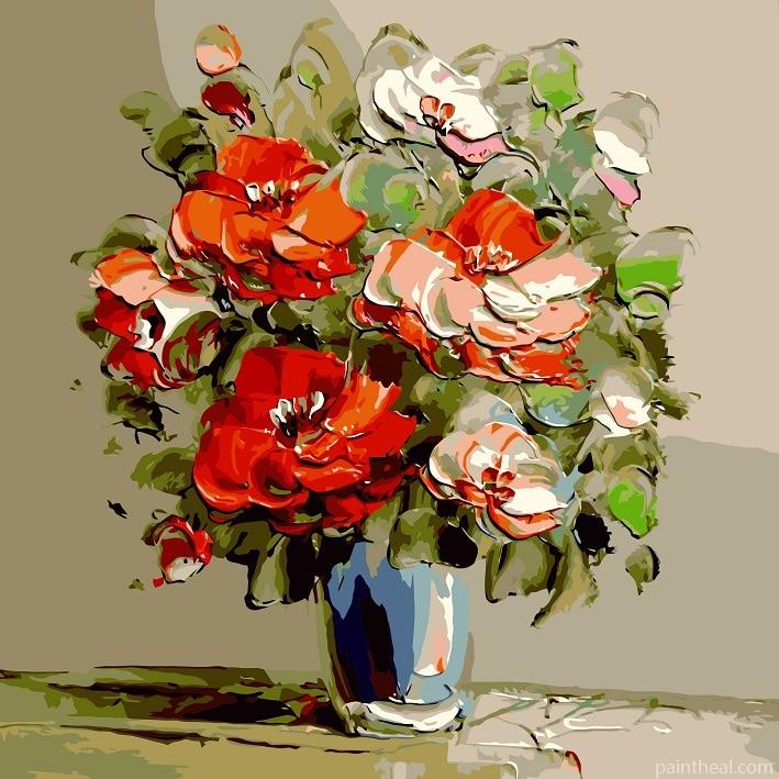 Beautiful Colorful Flowers Flowers Painting By Numbers Kits