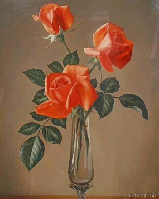 Orange Flowers Still Life NEW Painting By Numbers Kits