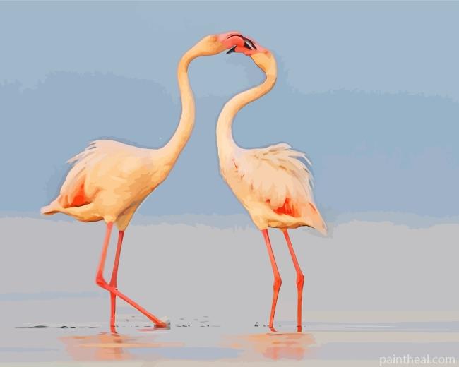 Flamingos Kiss Painting By Numbers Kits