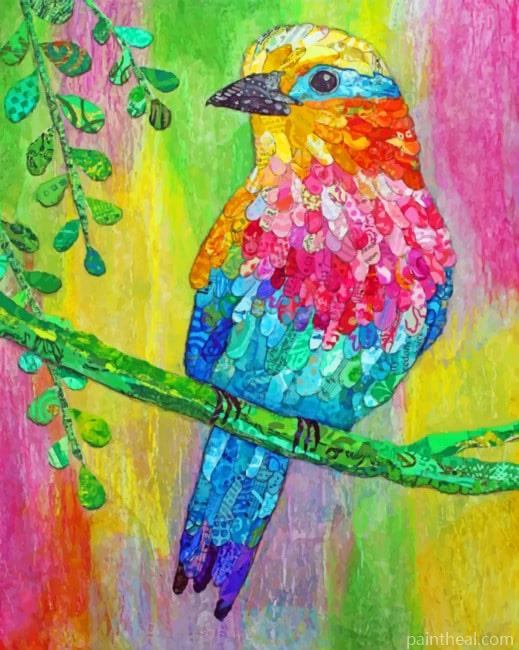Colorful Bird Art Painting By Numbers Kits