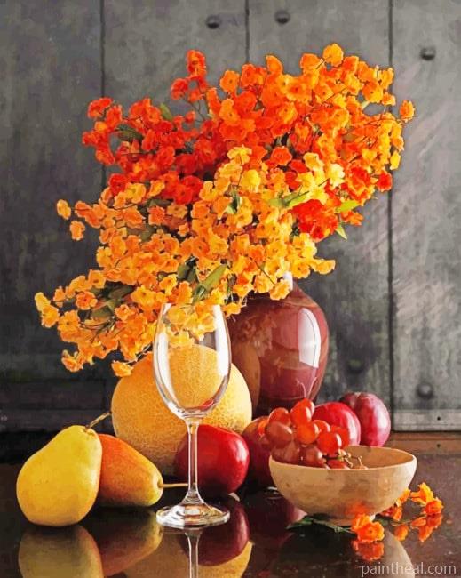 Fruits And Flowers Still Life NEW Painting By Numbers Kits