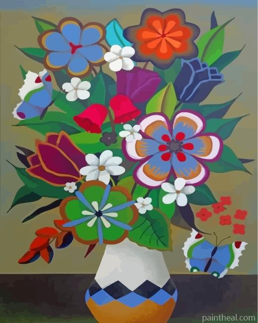 Vase Of Flowers Painting By Numbers Kits