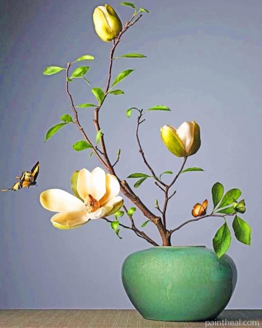 Green Vase And flowers NEW Painting By Numbers Kits