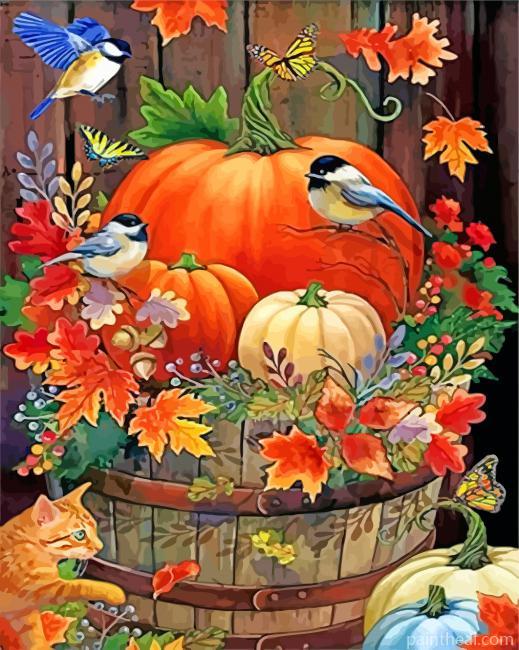 Thanksgiving of Fall Piece Painting By Numbers Kits