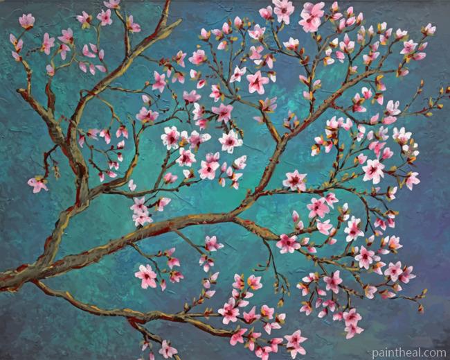 Cherry Blossom Tree Art Painting By Numbers Kits