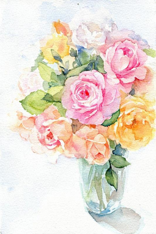 Ink Flower Flowers Painting By Numbers Kits