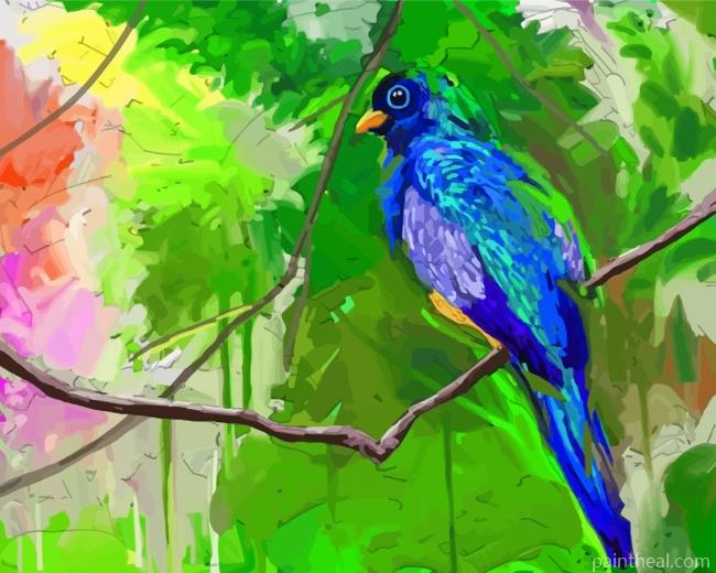 Bird On Tree Art Painting By Numbers Kits