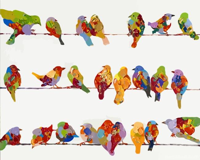 Birds On A Wire Art Painting By Numbers Kits