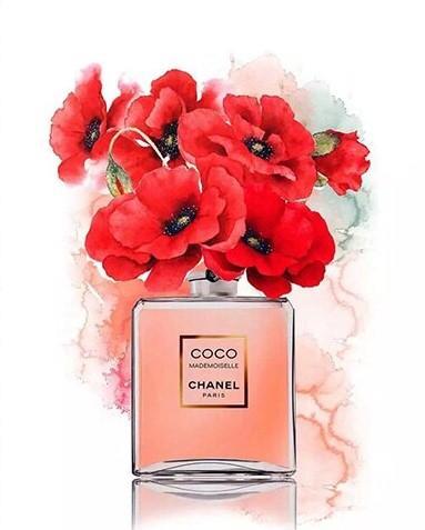 Perfume Pink Flower Flowers Painting By Numbers Kits