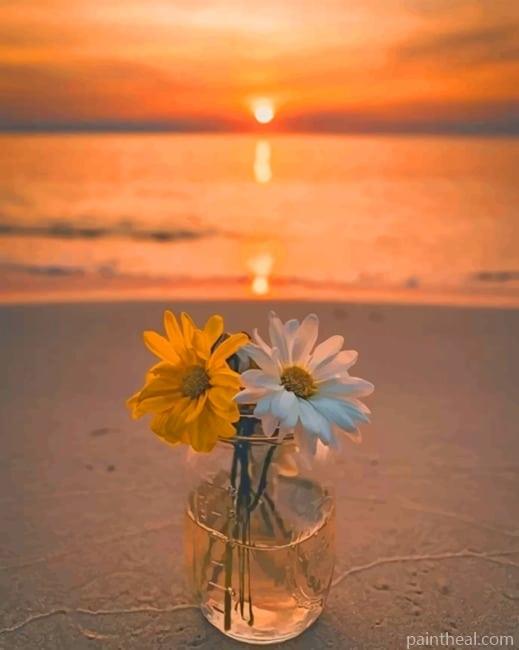 Flowers On The Beach NEW Painting By Numbers Kits