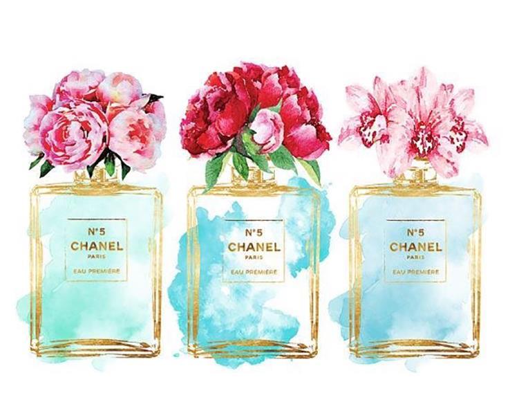 Floral Coco Chanel Perfume Painting By Numbers Kits