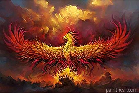 Flame Phoenix Painting By Numbers Kits