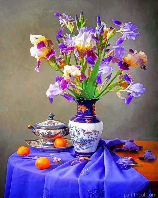 Irises Bouquet Painting By Numbers Kits