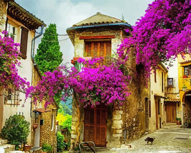 Flower Balcony Italy Painting By Numbers Kits