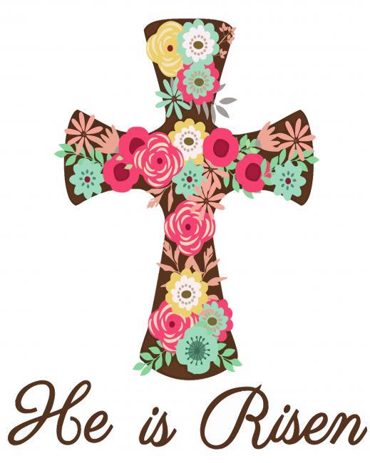 Floral Cross Painting By Numbers Kits