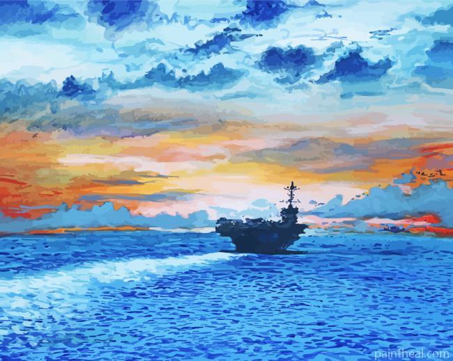 US Aircraft Carrier Painting By Numbers Kits