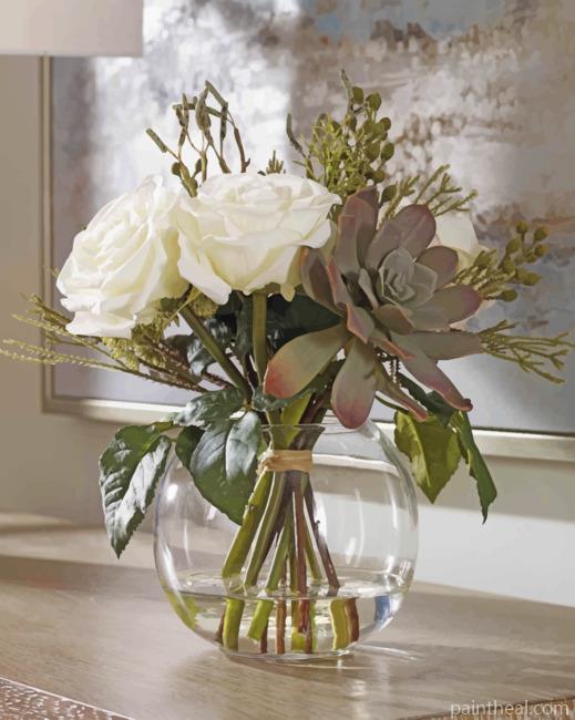 Bouquet In Glass Painting By Numbers Kits