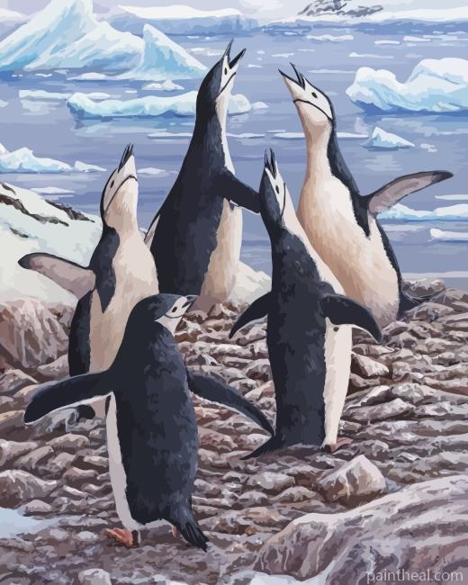Polar Penguins Painting By Numbers Kits
